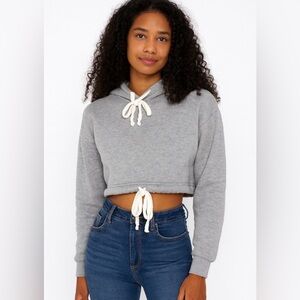 Gray Cropped Hoodie for Women
